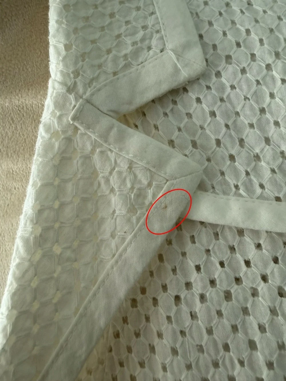 🤍 Vintage Nine West Ivory Eyelet 2PC Set Blazer & Skirt Cottage Chic - Picture 15 of 15